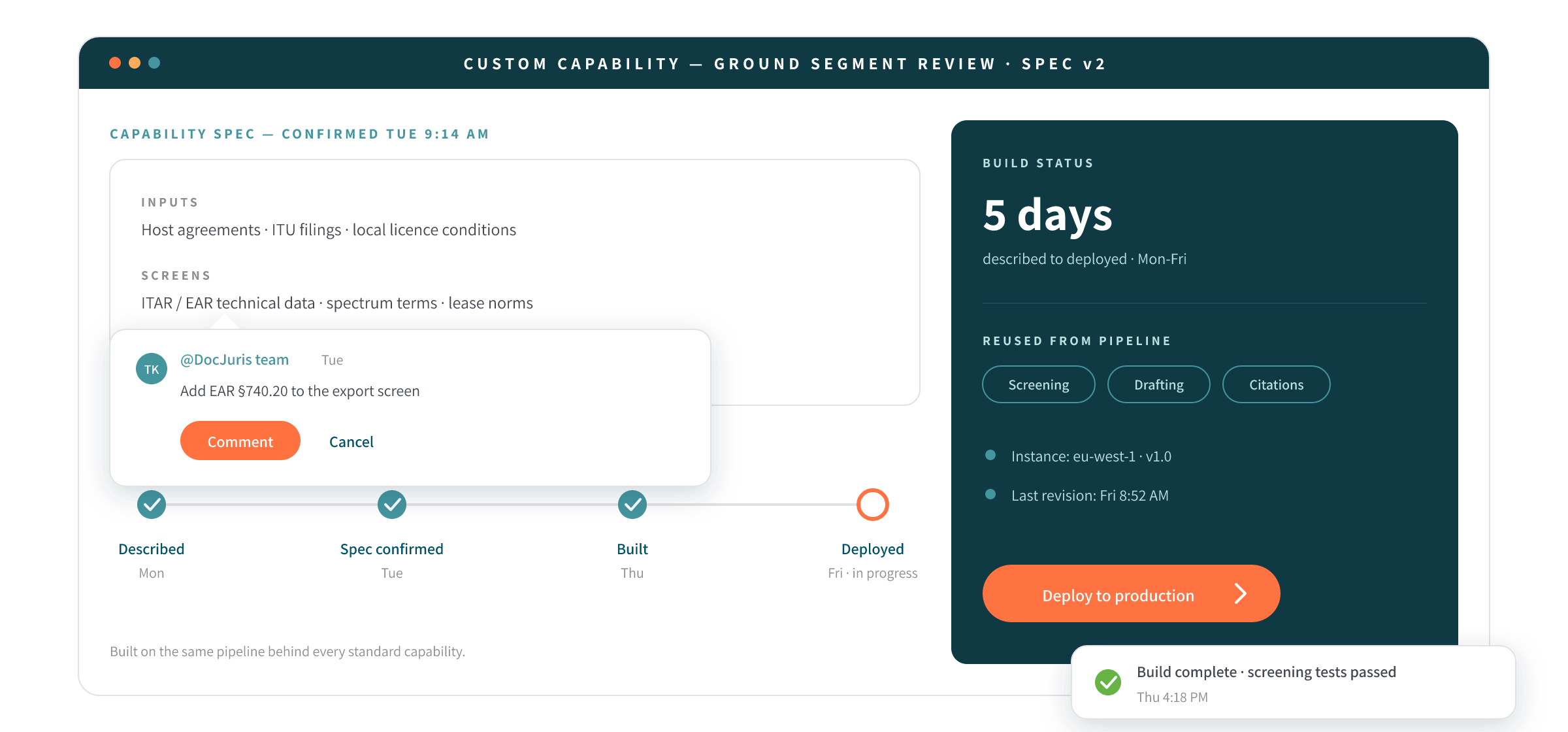 Self-Serve Agent Lab — DocJuris product illustration
