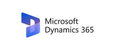 Microsoft Dynamics logo with a blue and purple stylized 'D' symbol.