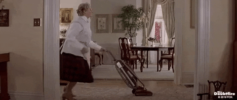 Old age women is dancing