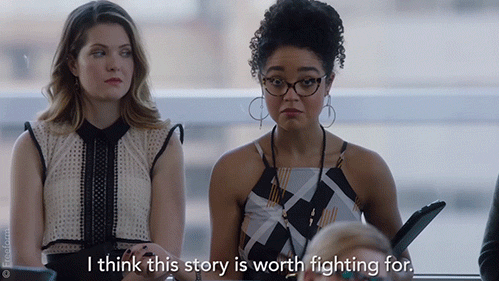 Women are discussing on a topic