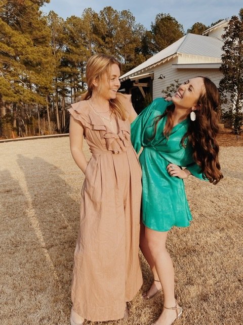 A girl and a women laughing