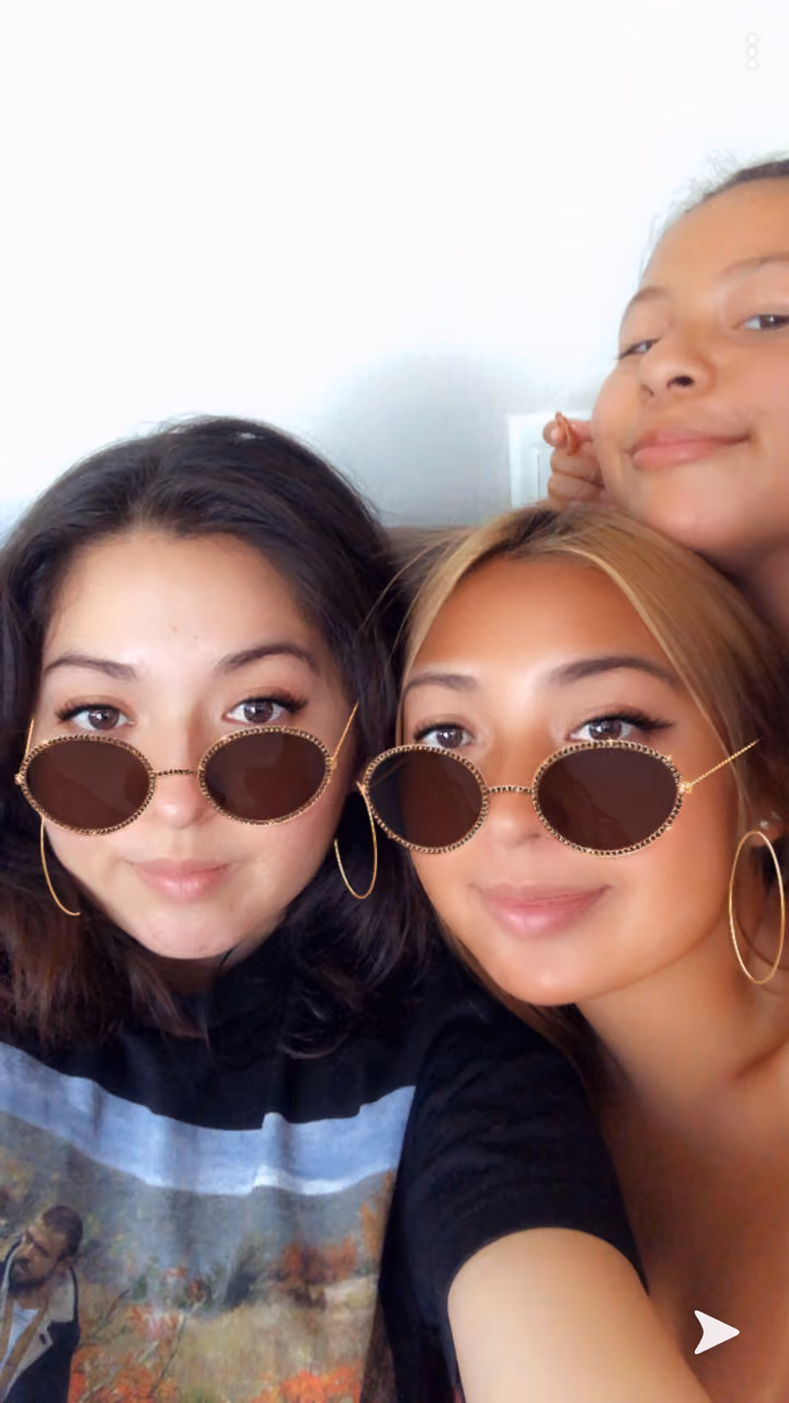 Women are taking a selfie