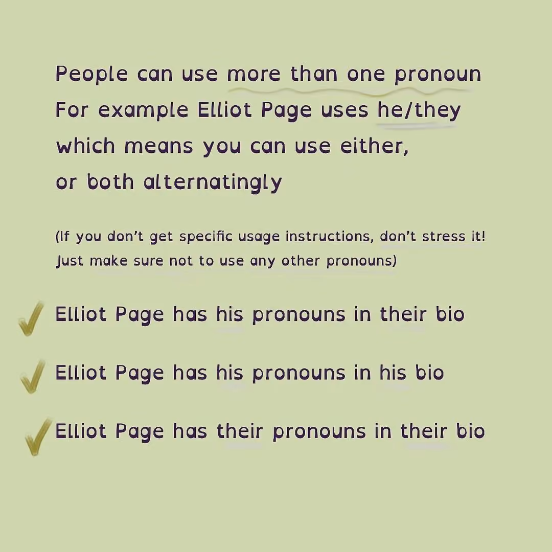 Use of pronoun