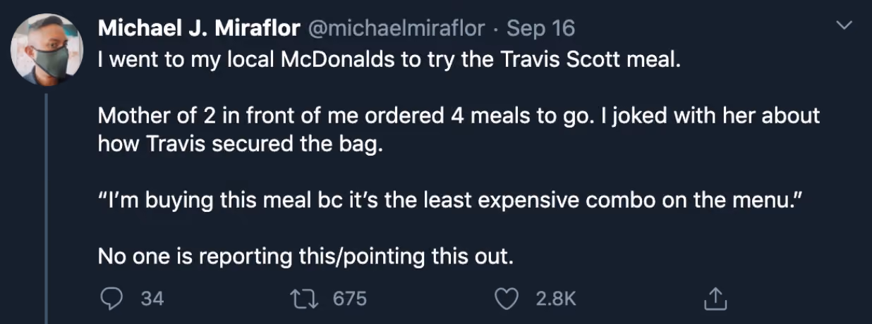 Twitter Post of Michael J. Miraflor