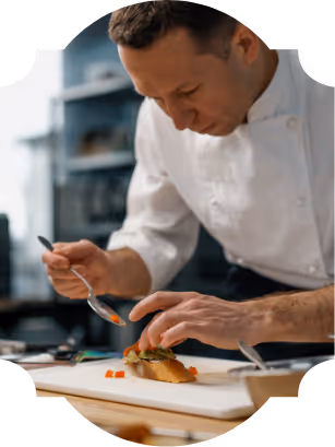 Chef de restaurant étoilé accompagné par Valeran, dossier de financement et audit financier pour professionnels de la gastronomie et dirigeants de TPE