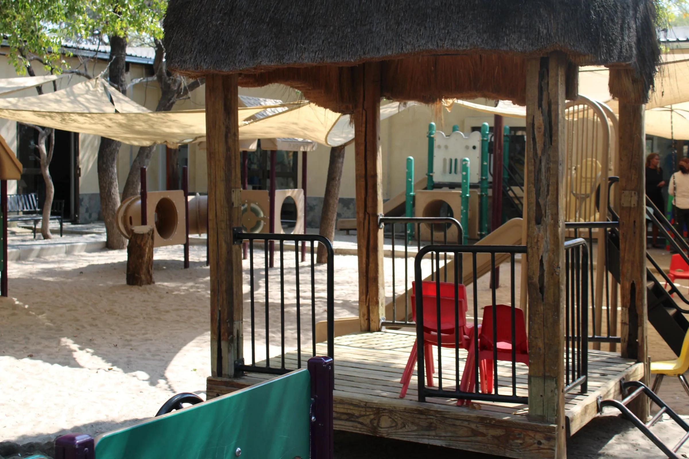 Shade sails over the Lorato House playground