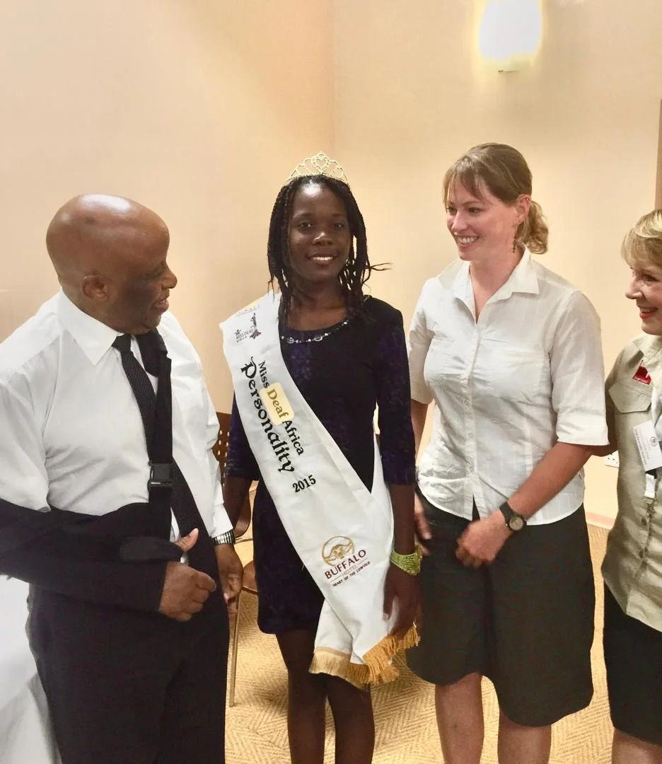 Deaf Heart participants celebrating at a Deaf community awards event