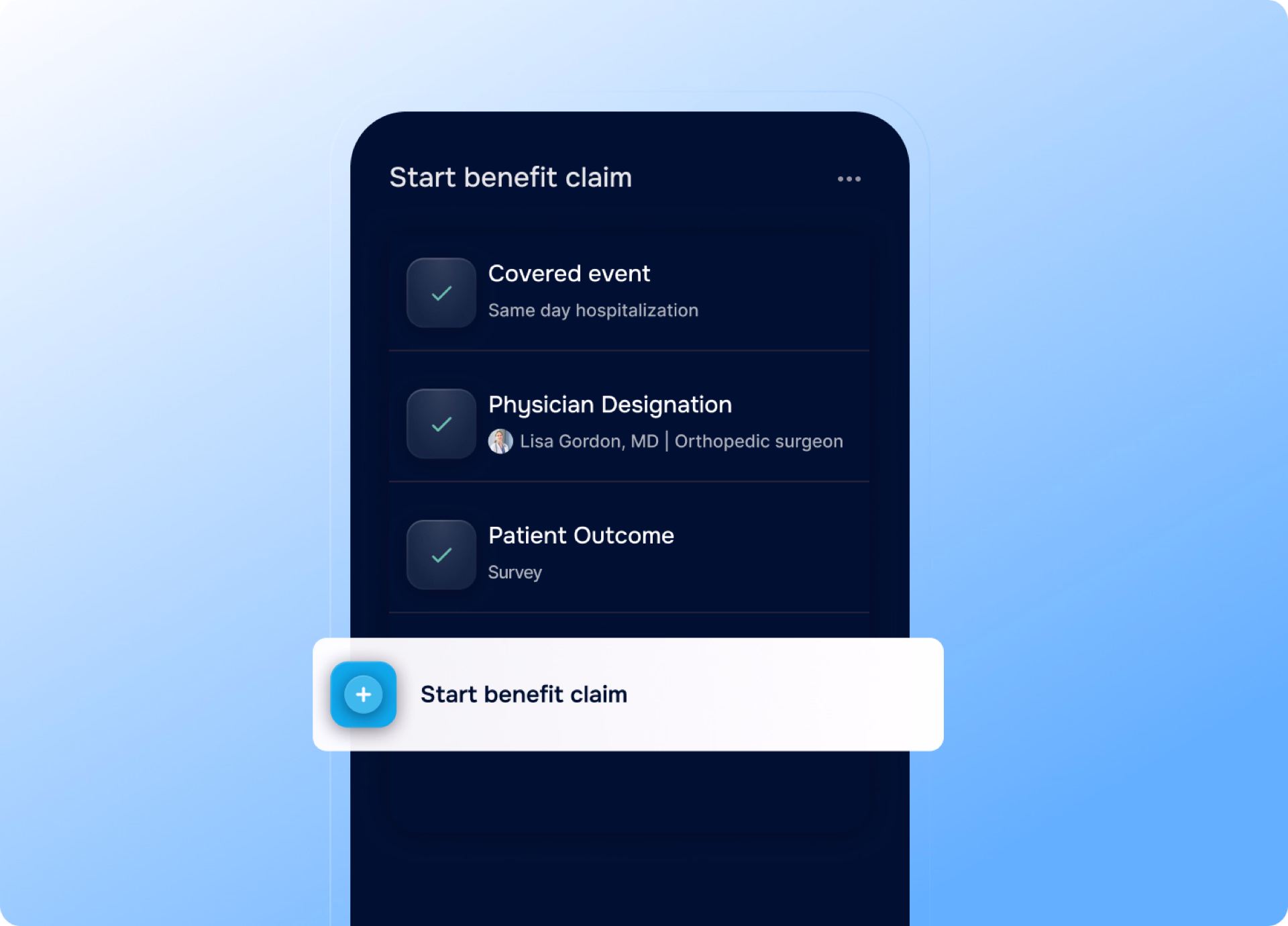 Claim a cash benefit