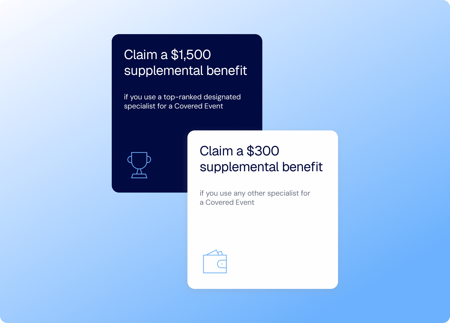 Claim your supplemental benefit. 
