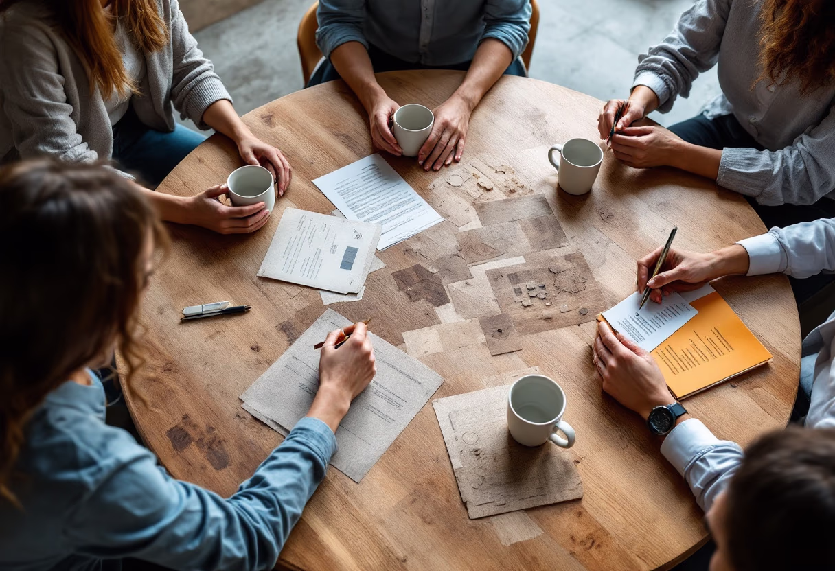 image of brainstorming session (for a productivity tools business)