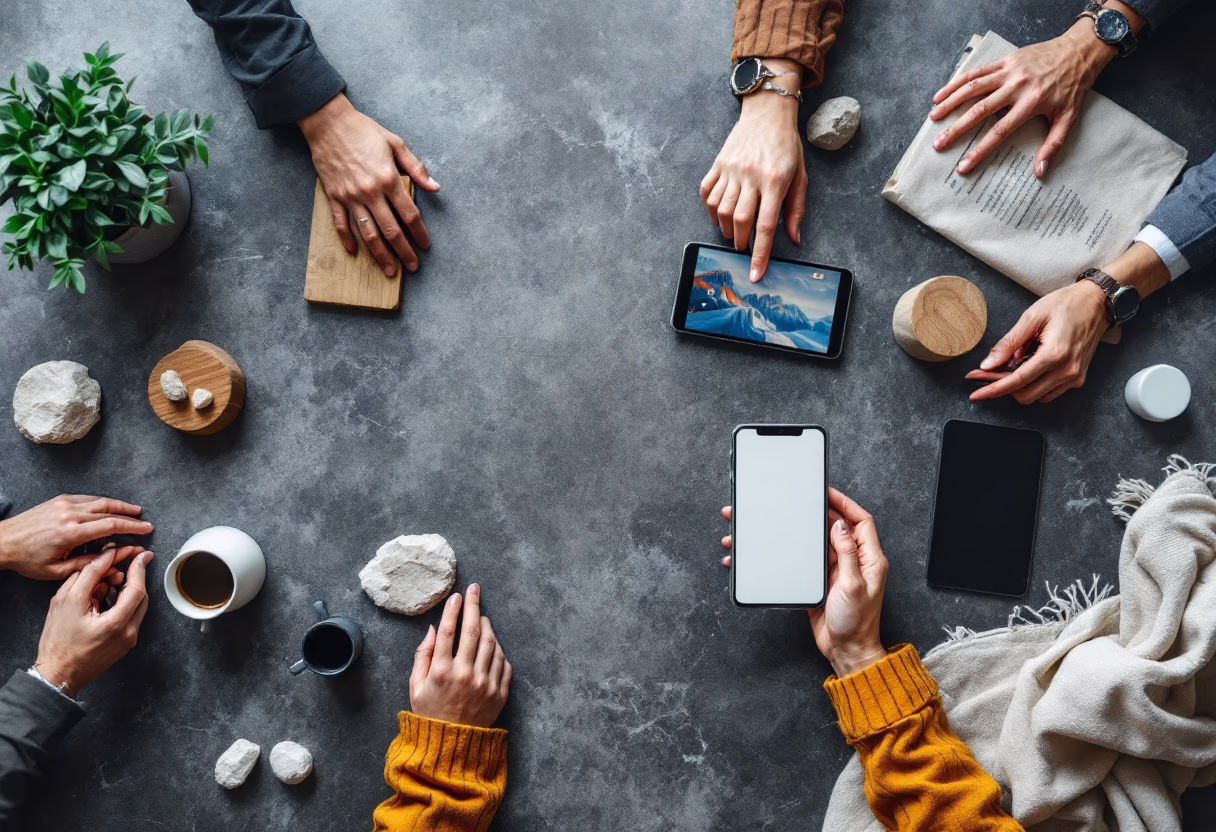 image of business professionals interacting with technology (for a b2b saas) - prompt 4