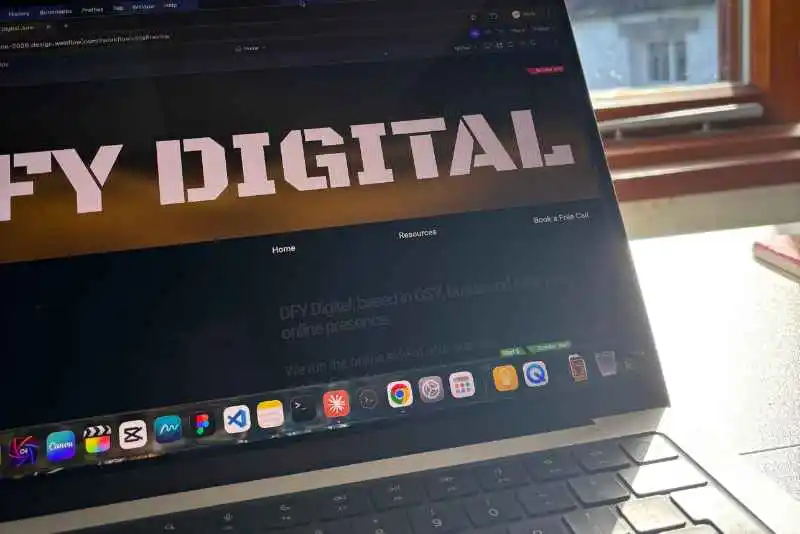 Guide cover illustration — DFY Digital website homepage