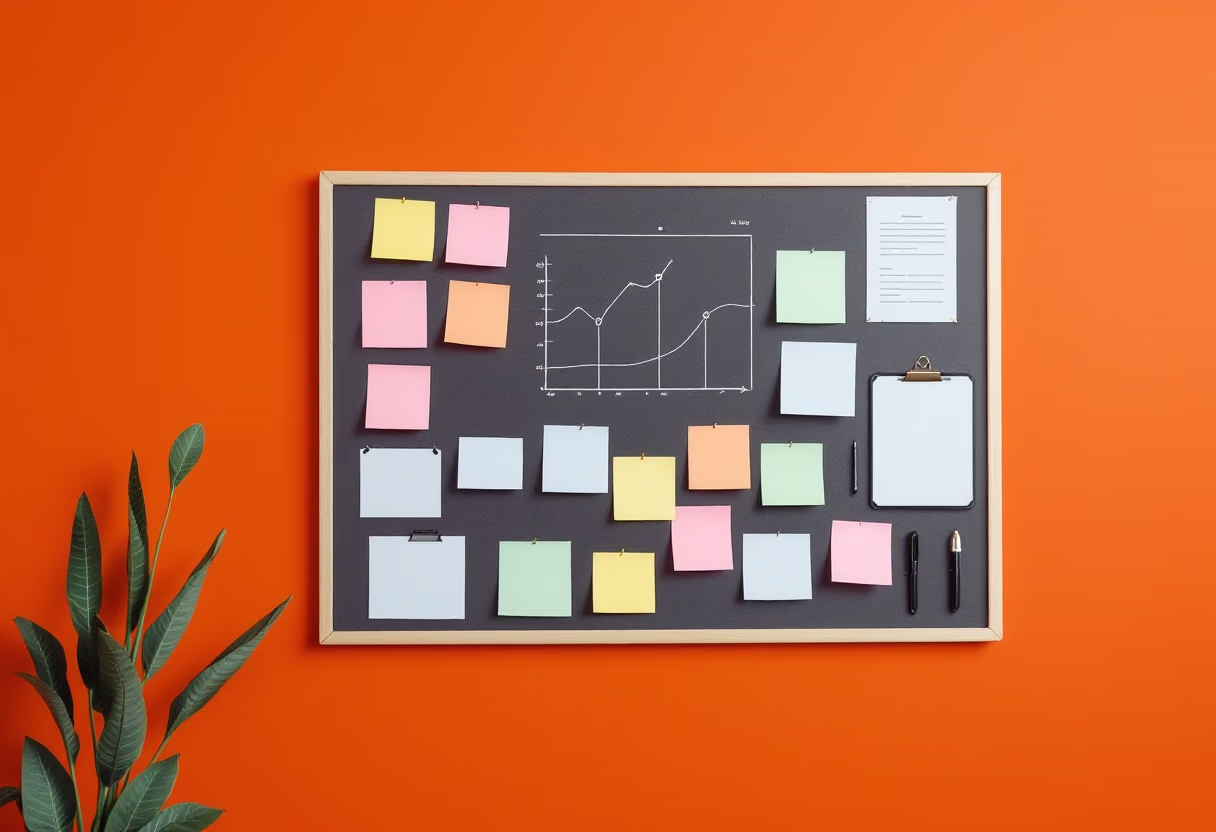 image of a digital marketing strategy board (for a social media and communication)