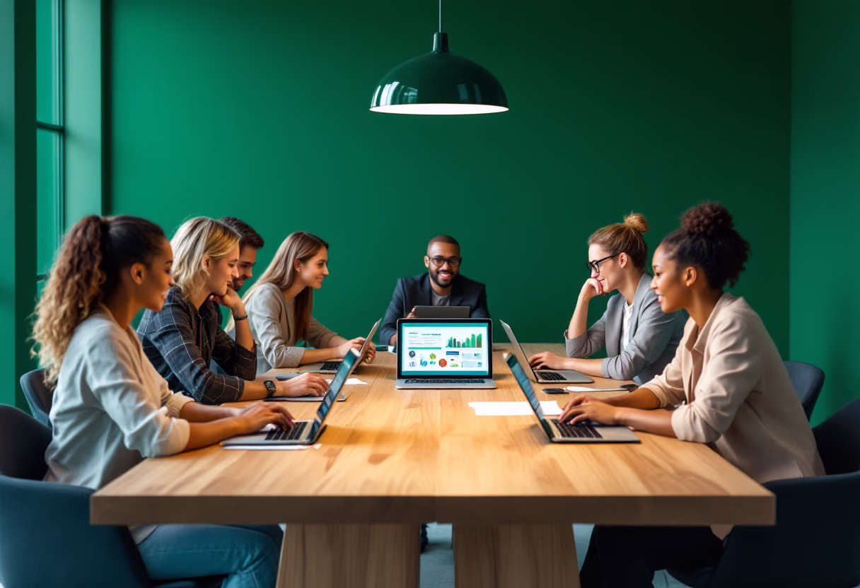 image of an office collaboration scene (for a mobility and transportation)