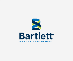 Bartlett Wealth Management logo with stylized blue and green letter B.