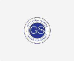 Gottfried & Somberg Wealth Management circular logo with GS initials in blue and gold.