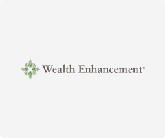 Wealth Enhancement company logo with a green diamond-shaped emblem.