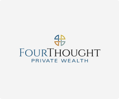 FourThought Private Wealth logo with four colored geometric shapes in a circle above the text.
