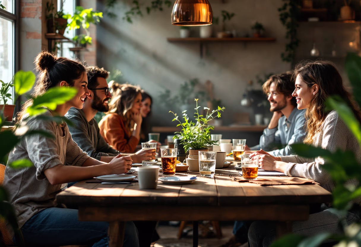 image of event at cafe
