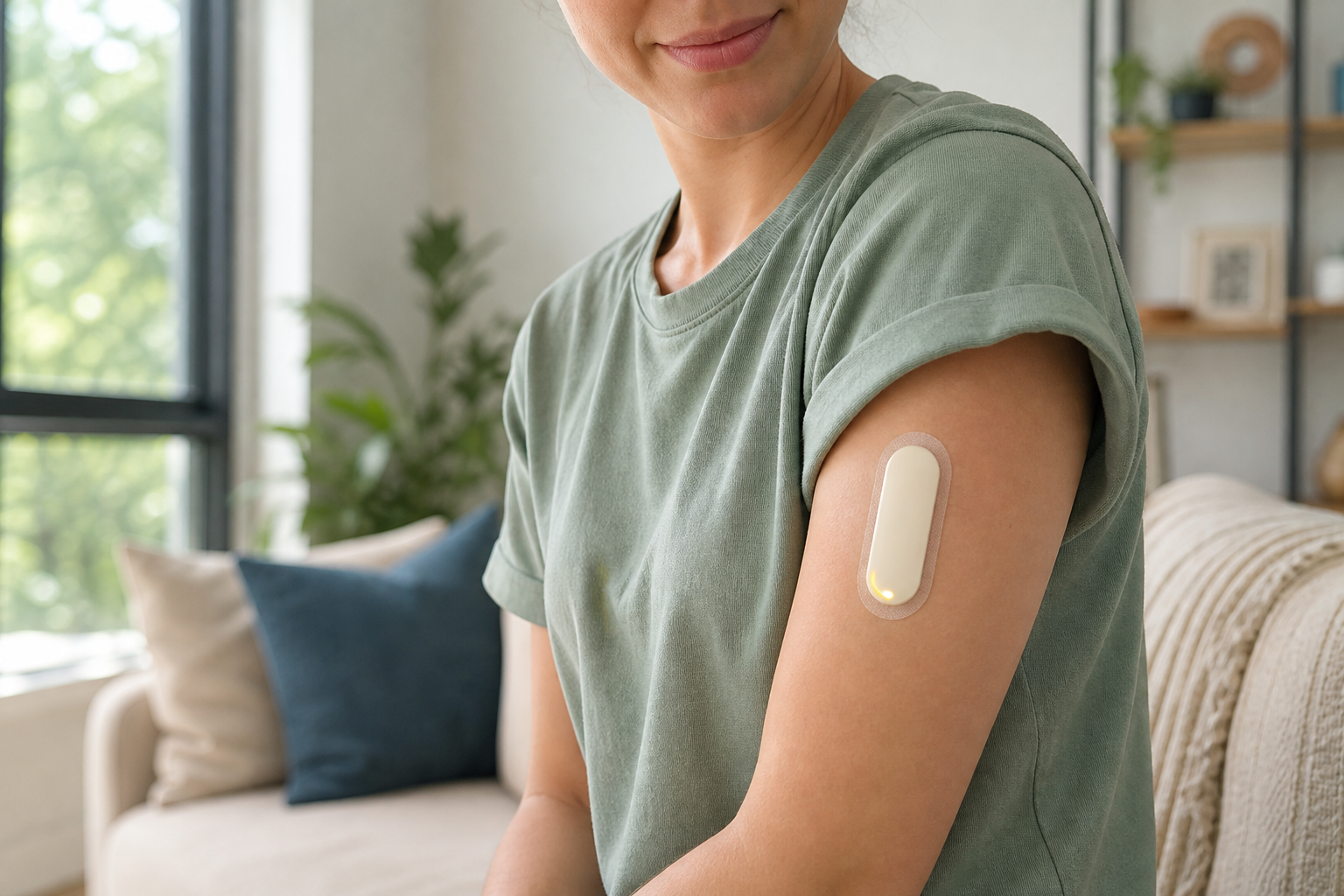 Caregiver checking temperature
