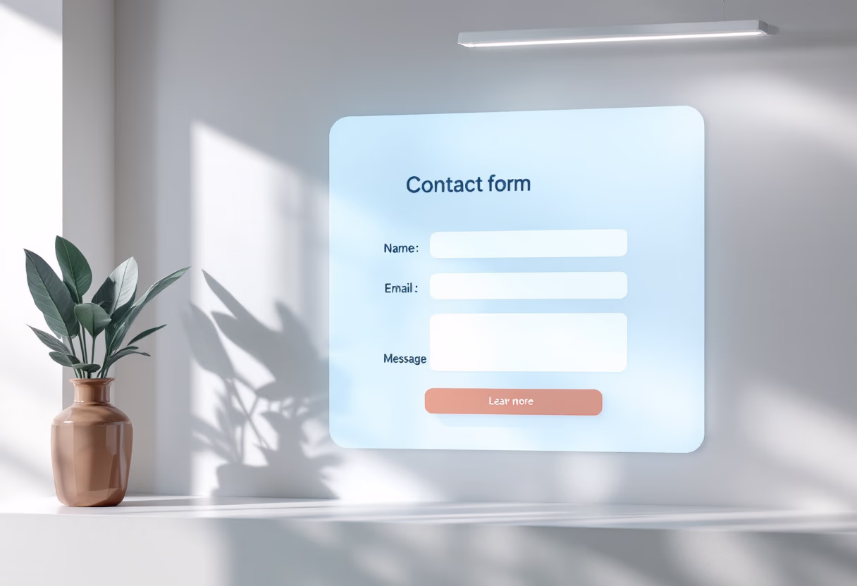 image of a contact form placeholder (for a social media and communication)