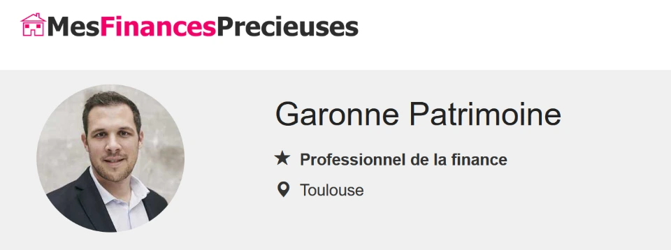 Fiche de Garonne Patrimoine sur le site Mes Finances Précieuses