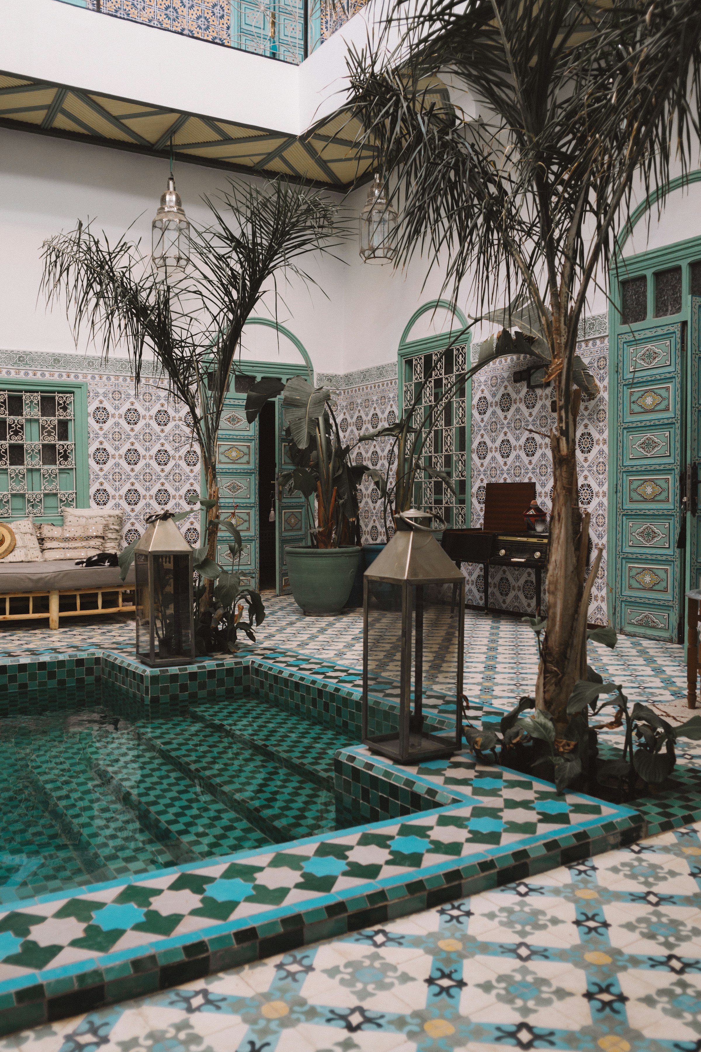 Riad courtyard, Marrakech