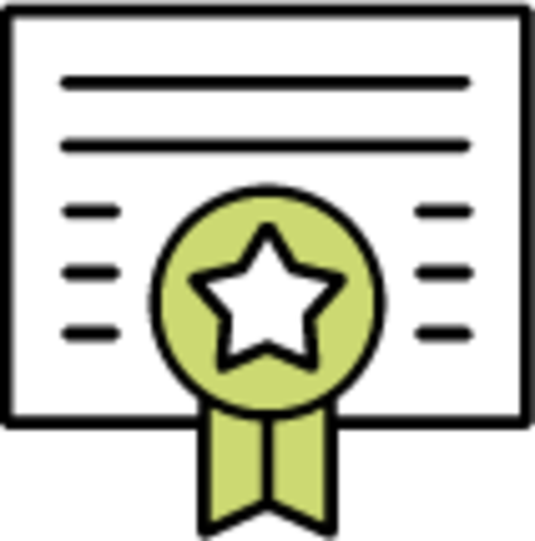 Two-tone icon representing giving through a donor advised fund