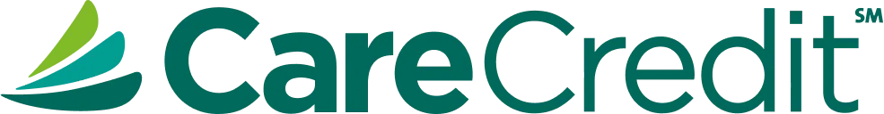 CareCredit logo with green and teal stylized leaf graphic.