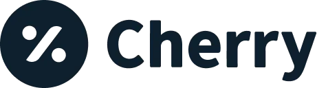 Cherry brand name with a circular symbol featuring a cross and dots inside.