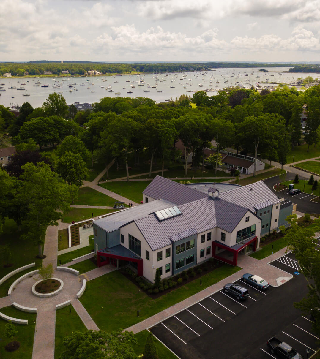 An aerial photo of the Tabor campus.