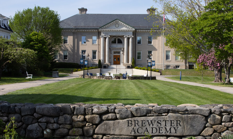 A stone building on the Brewster campus.