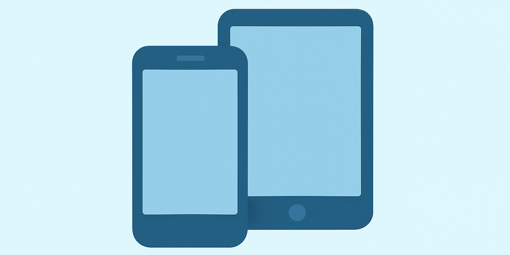 A cell phone and a tablet, either of which can serve as the second camera device.