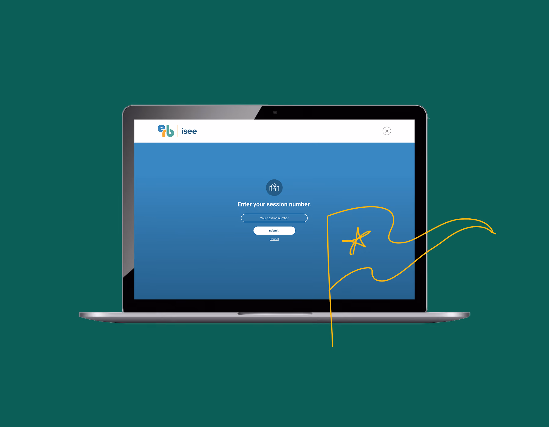 A view of what ISEE online test takers see when they first log in.