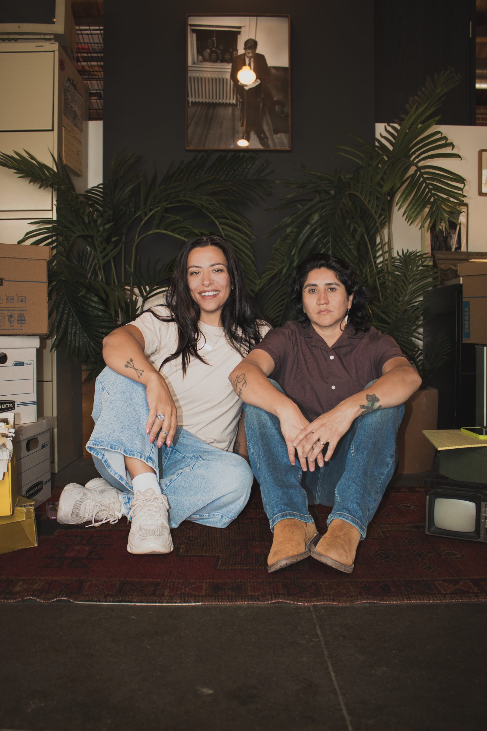 Natalie and DaNelle, co-founders of All the Way Media, in the Denver studio.