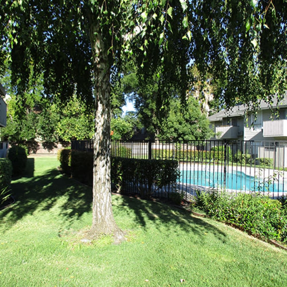 View of fenced in swimming pool