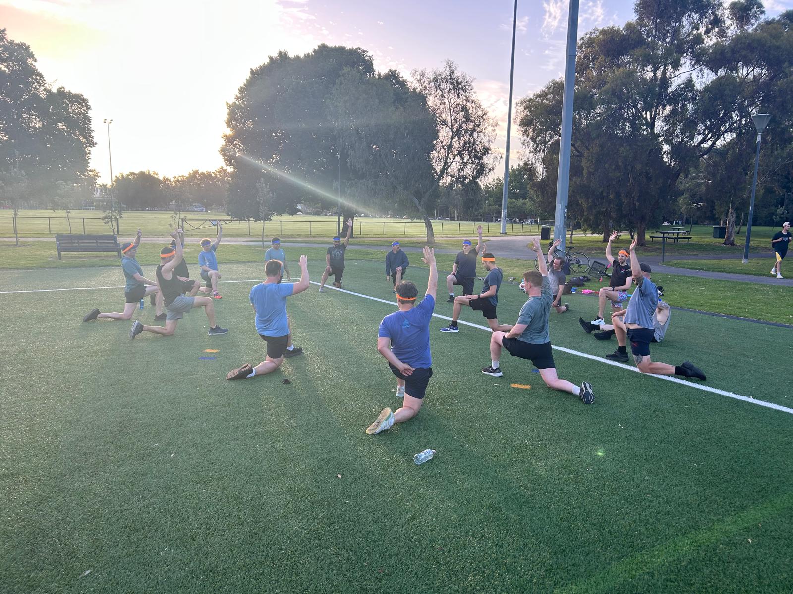 Dads at a Dadfit session in North Melbourne