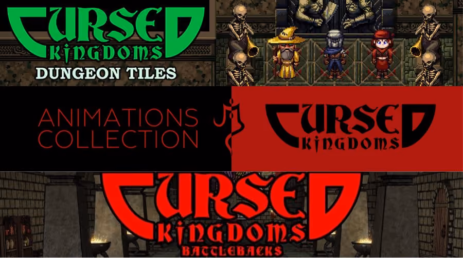 New Releases: Cursed Kingdoms Dungeon Tiles, Battlebacks, Animations Collection