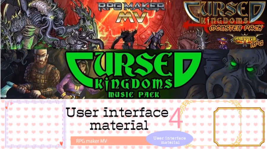 New Releases: Cursed Kingdoms Monsters and Music, User Interface Material 4