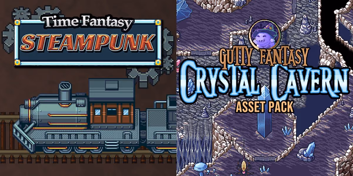 New Releases - Time Fantasy: Steampunk, Crystal Cavern Asset Pack