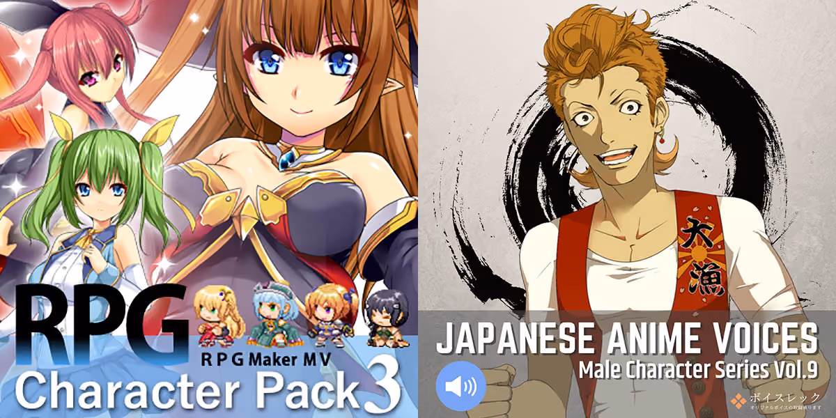 New Releases: RPG Character Pack 3, Japanese Anime Voices: Male Character Series Vol.9