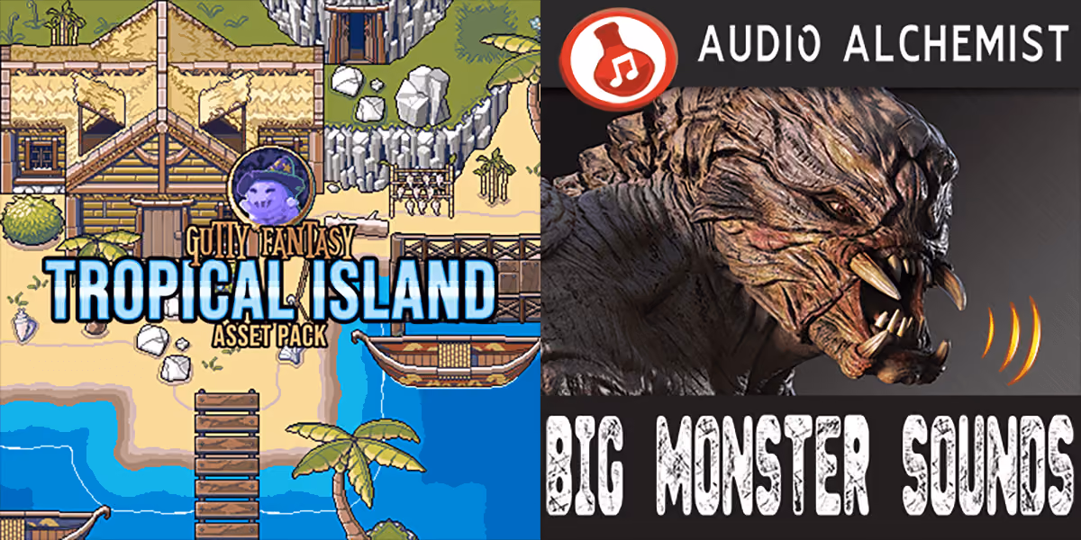 New Releases - Tropical Island Game Assets, Big Monster Sounds