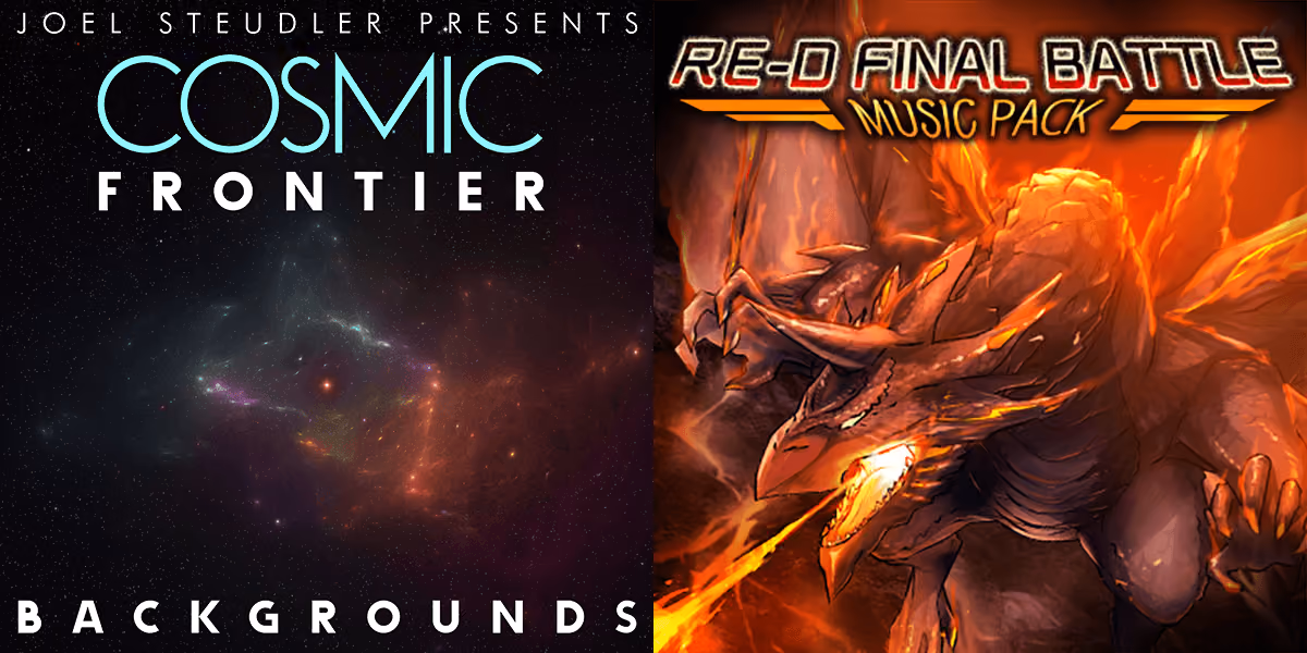 New Releases: Cosmic Frontier Backgrounds & RE-D FINAL BATTLE MUSIC PACK