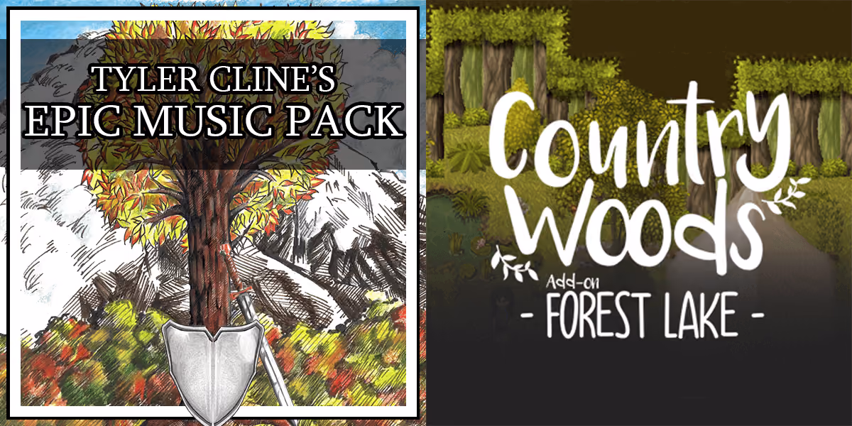 New Releases: Tyler Cline's Epic Music Pack, Country Woods Add-on Forest Lake