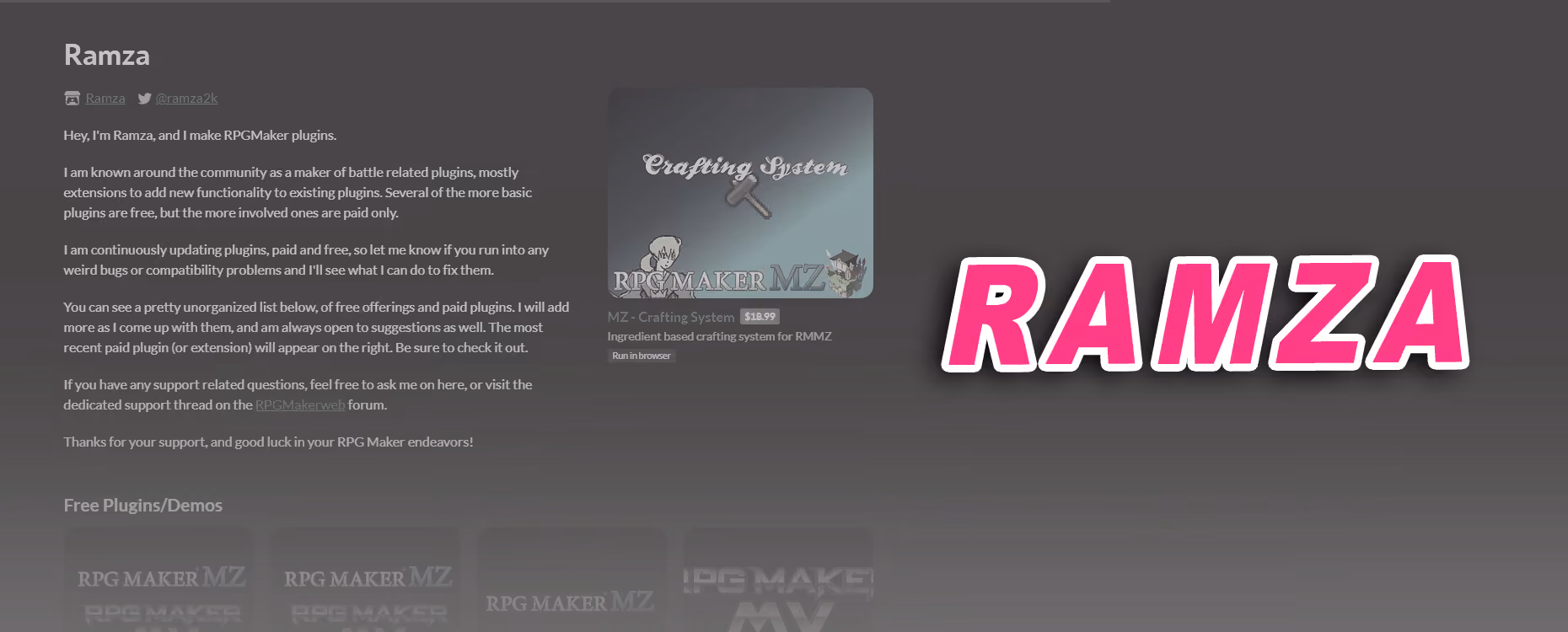 Plugin Tutorial: Ramza's Crafting System