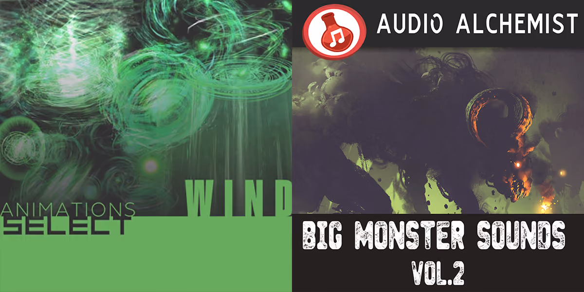 New Releases: Animations Select - Wind, Big Monster Sounds Vol 2