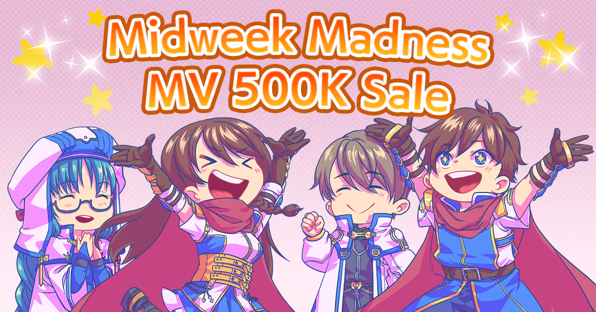 RPG Maker MV 500k Midweek Madness Sales + Map Madness Event!