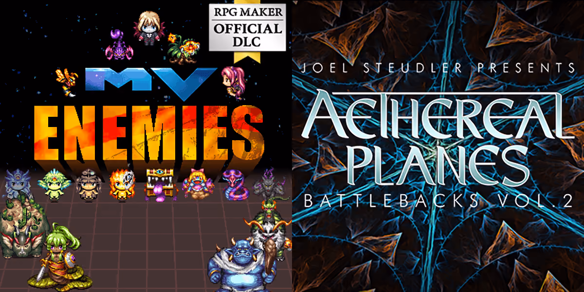 New Releases: MV Enemies - Character Sprites, Aethereal Planes Battlebacks Vol 2