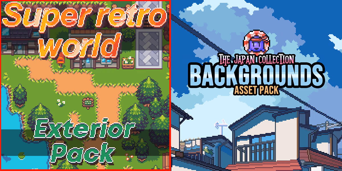 New Releases: Super Retro World - Exterior Pack, The Japan Collection - Backgrounds