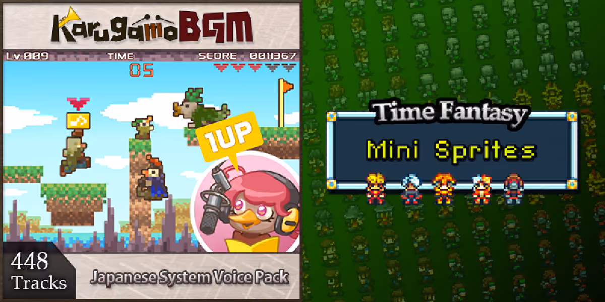 New Release: Karugamo Japanese System Voice, Free Release: Time Fantasy Mini Sprites